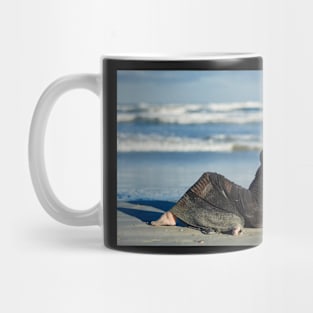 Beautiful woman on the beach Mug